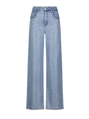 The Noli Shop BRYNN Crystal Jeans in Medium Blue Wash
